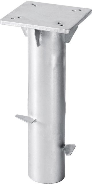 Schneider Universal-Bodenplatte für Sonnenschirme aus verzinktem Stahl, silber, B/T/H: 16 x 16 x 40 cm - Bild 1