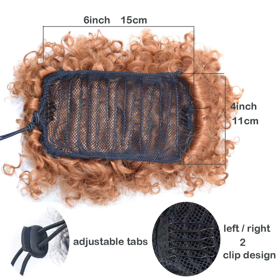 Jeedou Afro Puff Chignon Haarknoten, synthetische Haarverlängerung - Bild 3