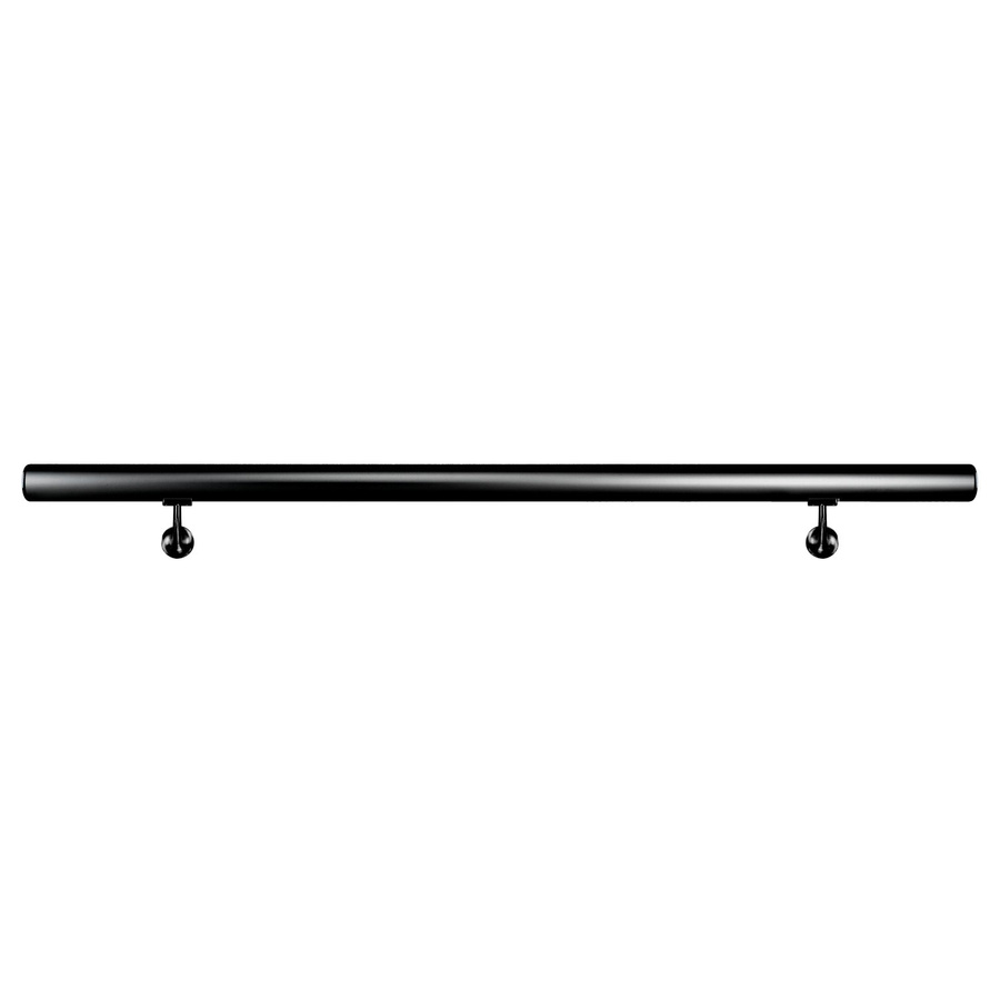 Treba Handlauf-Set H29 aus Aluminium in Schwarz, Wandmontage, rund, Durchmesser: 4,2 cm, Länge: 150 cm - Bild 2