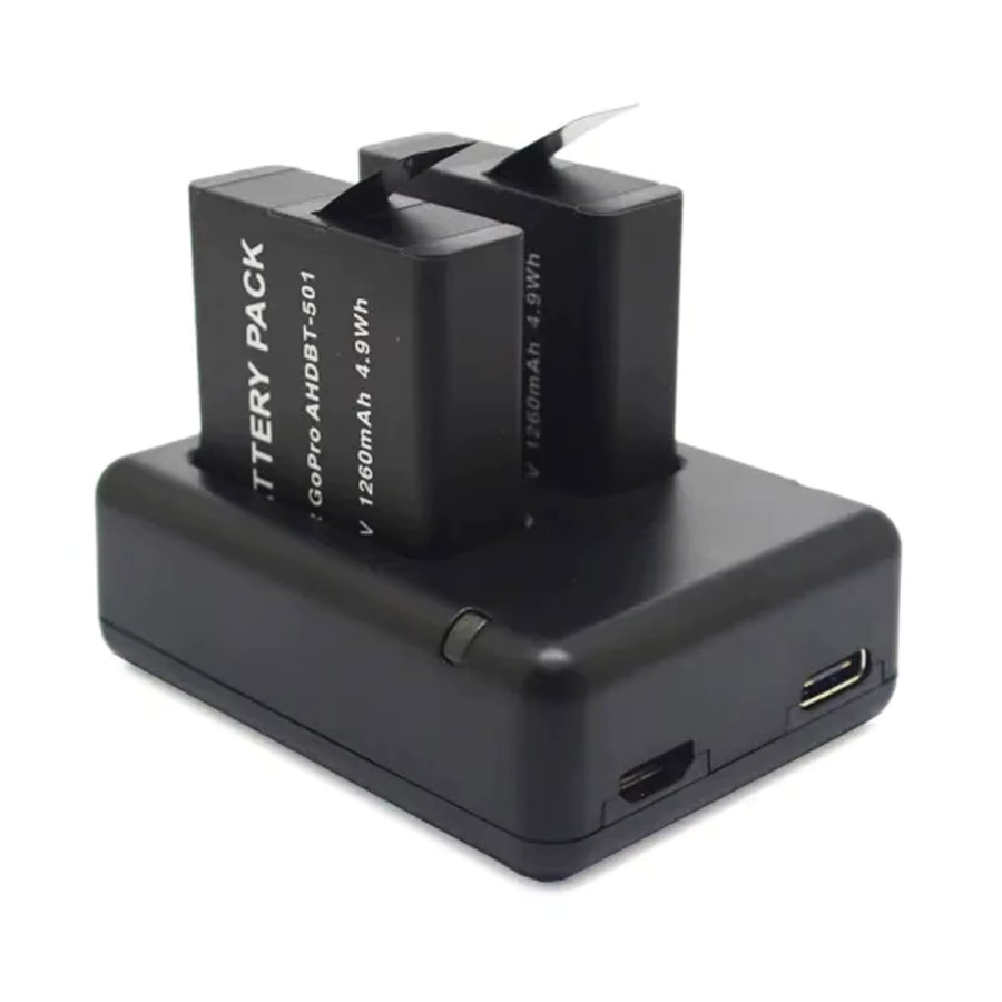 Duales Ladegerät für GoPro HERO 8 Black, HERO 7 Black, HERO 6 Black und HERO5 Black - Bild 2