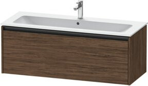 Duravit Waschtischunterschrank Ketho.2 in Nussbaum dunkel mit 1 Auszug, wandhängend, B: 121 cm, T: 48 cm, H: 44 cm - Bild 1