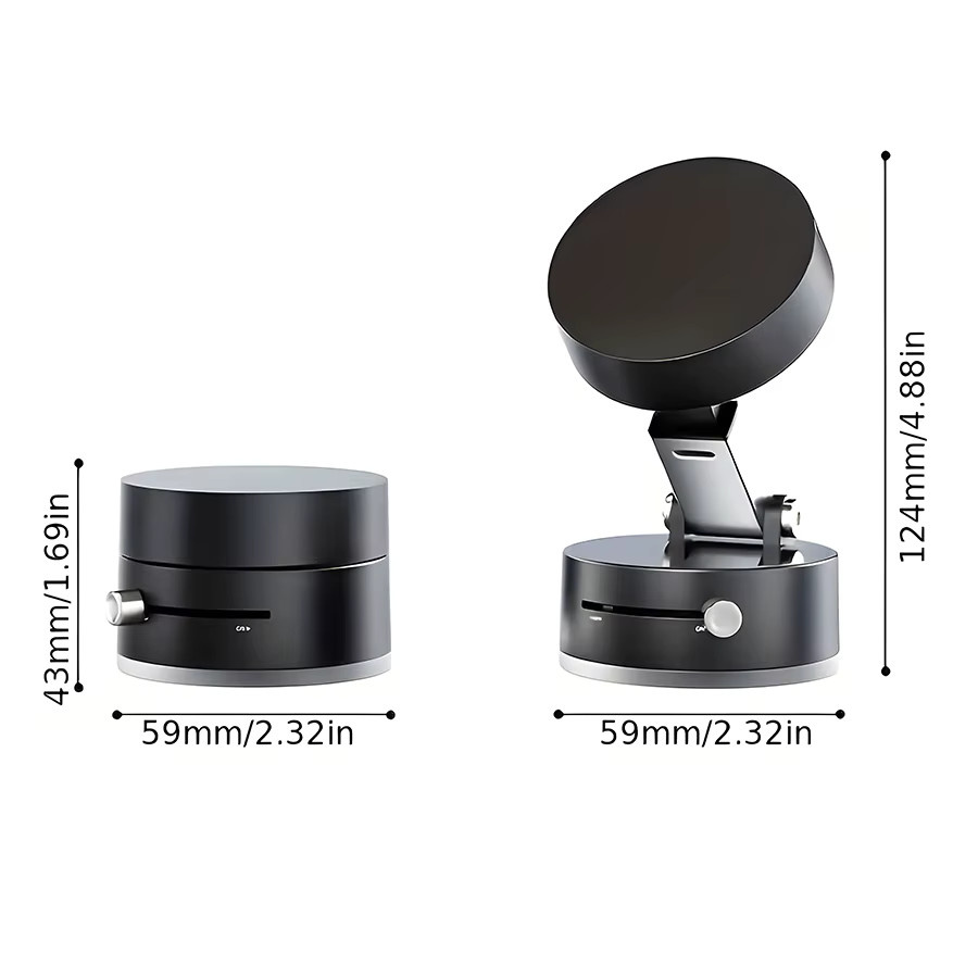 Keai Multifunktionaler Magnetischer Telefonhalter mit verstellbarem Doppelseitigem Saugnapf und faltbarem Design in Schwarz oder Weiß - Bild 2