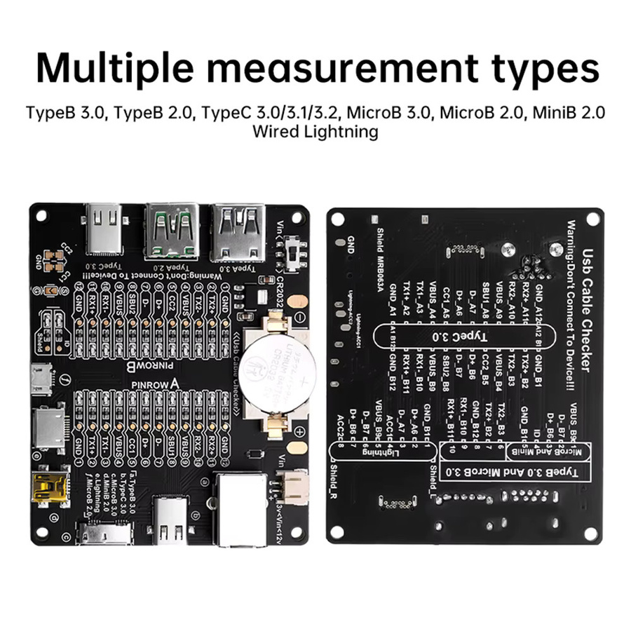 DT3 USB Kabel Tester von diymore zur Kurzschluss- und Fehlersuche für USB-C und Micro-USB in Schwarz - Bild 2