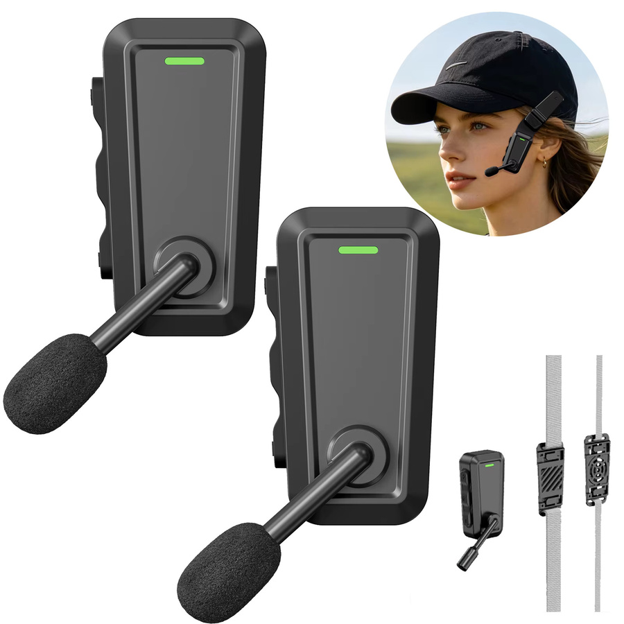 kebidumei C10 Helm-Intercom-Headset mit Geräuschunterdrückung und Bluetooth, kabellose Outdoor-Kopfhörer für Fahrrad und Klettern, Schwarz - Bild 3