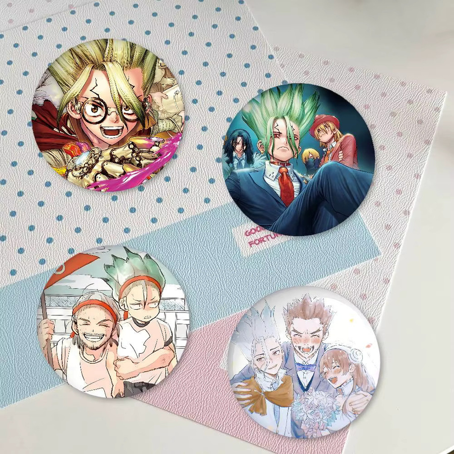 Anstecker Dr. Stone S-Senku, Metall, Rund - Bild 2