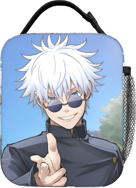 Fancy Style Studio Ryomen Sukuna Isolierte Lunchtasche in Blau, Wiederverwendbare Kühltasche im Jujutsu Kaisen Anime Design - Bild 1