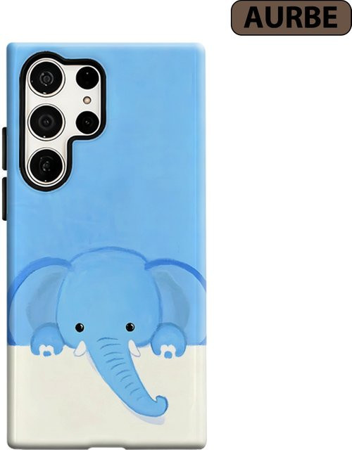 Peekaboo Elefanten-Handyhülle für Samsung Galaxy S26 S25 S24 S23 Ultra Plus Stoßfeste Doppelschicht Robuste Rückabdeckung - Bild 1