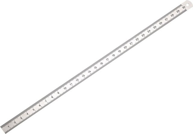 LUX-TOOLS Stahlmaßstab Classic in Silber, Länge: 30 cm - Bild 1