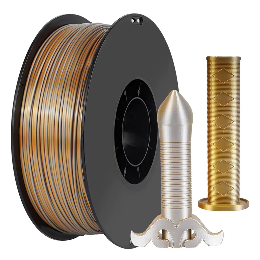 3D Maliang PLA Filament 1,75mm Zweifarbig Seide Schwarz Rot 250g - Bild 2