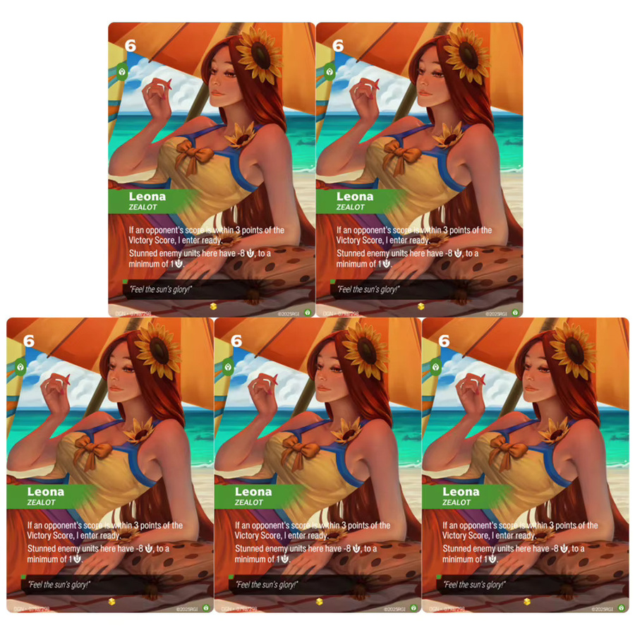 Bandai League of Legends Sammelkarten Leona Draven TCG, Heißprägung - Bild 3