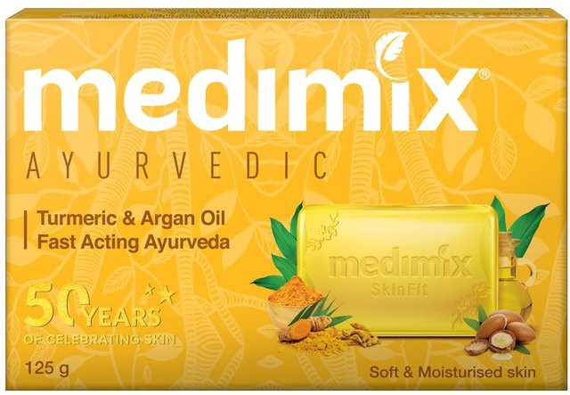 Medimix Ayurveda Seife, Turmeric & Argan Oil, 125g, Unisex - Bild 1