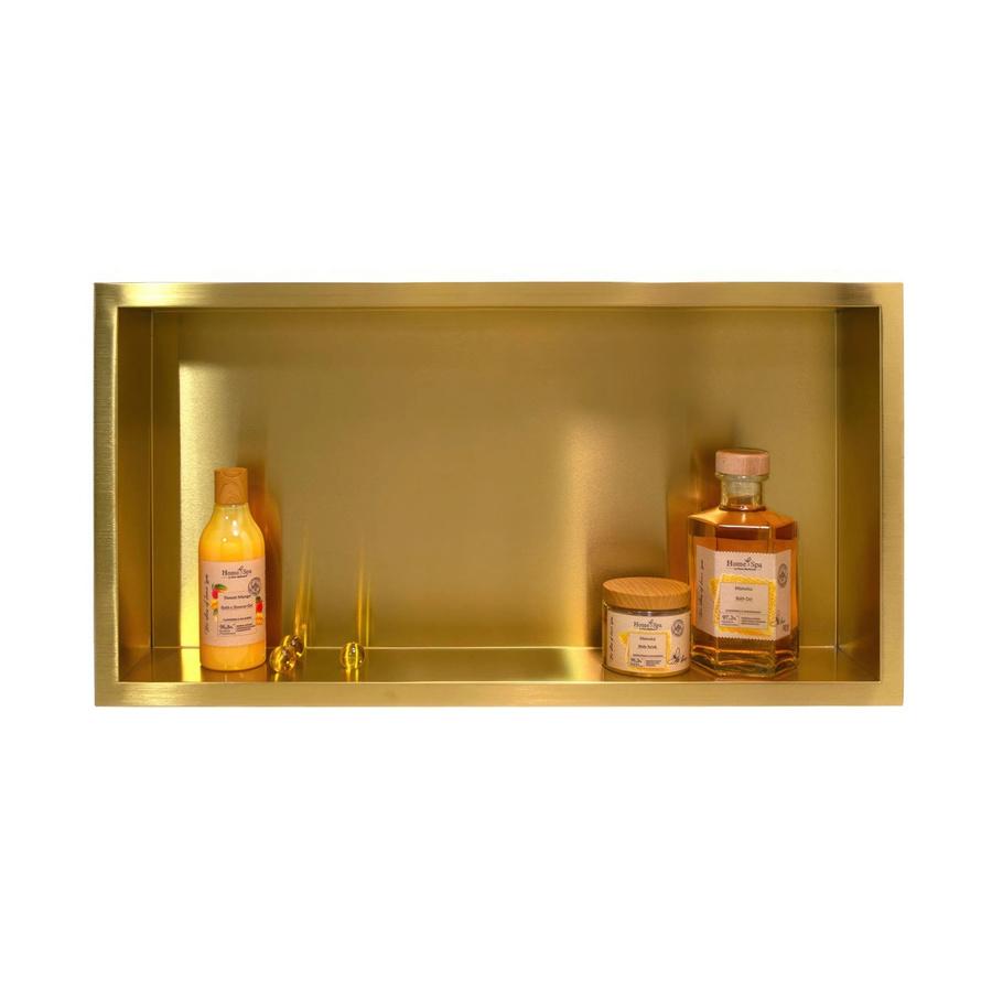 KOLMAN Wandnische aus Edelstahl in Gold, B/H/T: 60 x 30 x 7 cm - Bild 2