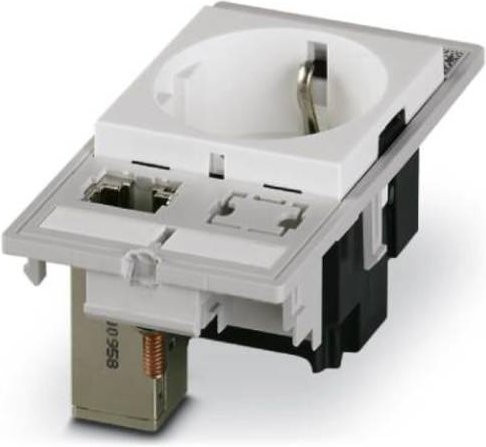 Phoenix Contact Schutzkontakt-Steckdose IP20 in Grau - Bild 1