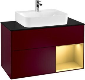 V&B Waschtischunterschrank Finion 100 mit Wandbeleuchtung, Breite: 100 cm, Höhe: 50,1 cm, Tiefe: 50,1 cm - Bild 1