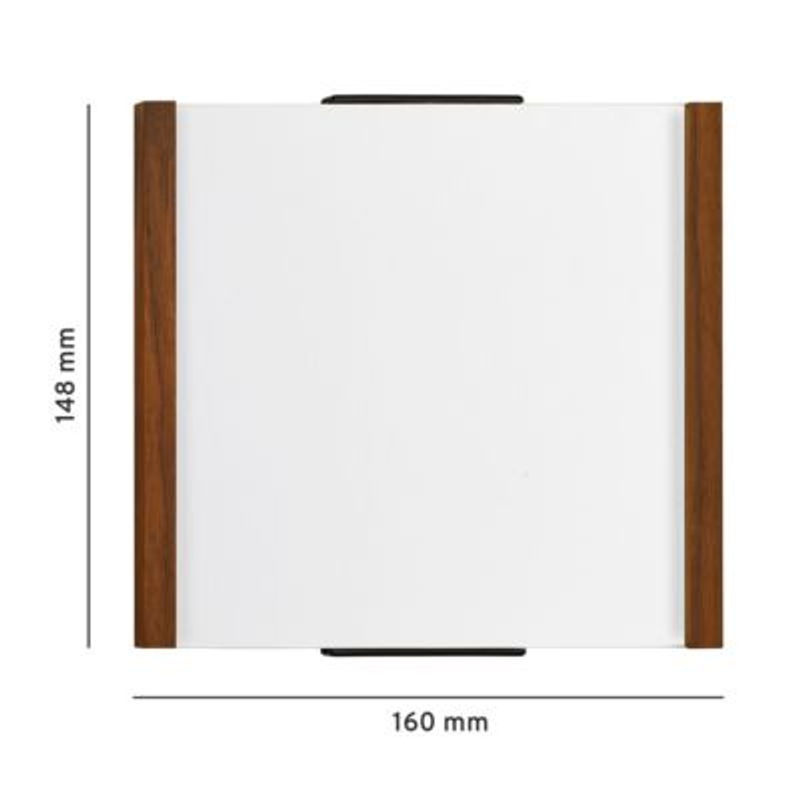 moedel Türschild LMH mit Holzrahmen und Polyester-Abdeckung, individuell beschriftbar, Braun, B: 16,0 cm, H: 14,8 cm - Bild 2