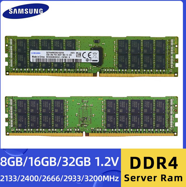 Samsung DDR4 REG ECC Server RAM in Grün für X99 Motherboards (8GB, 16GB, 32GB) - Bild 1