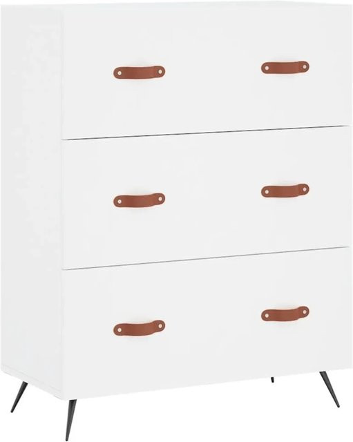 vidaXL Kommode Weiß aus Holzwerkstoff B/T/H: 69,5 x 34 x 90 cm - Bild 1