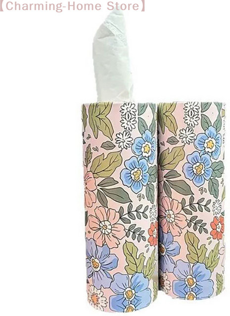 SHIDWJ Vintage Taschentuchhalter in Pilzform, Boho Taschentuchzylinder in Multicolour, runder Behälter für Wohnzimmer und Badezimmer - Bild 1