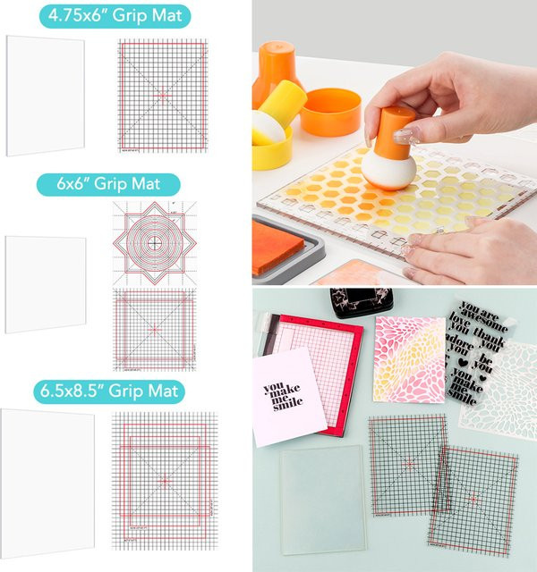 Mehrzweck Anti-Rutsch Klebematten aus Photopolymer in Transparent für Stempelpositionierungswerkzeuge - Bild 1