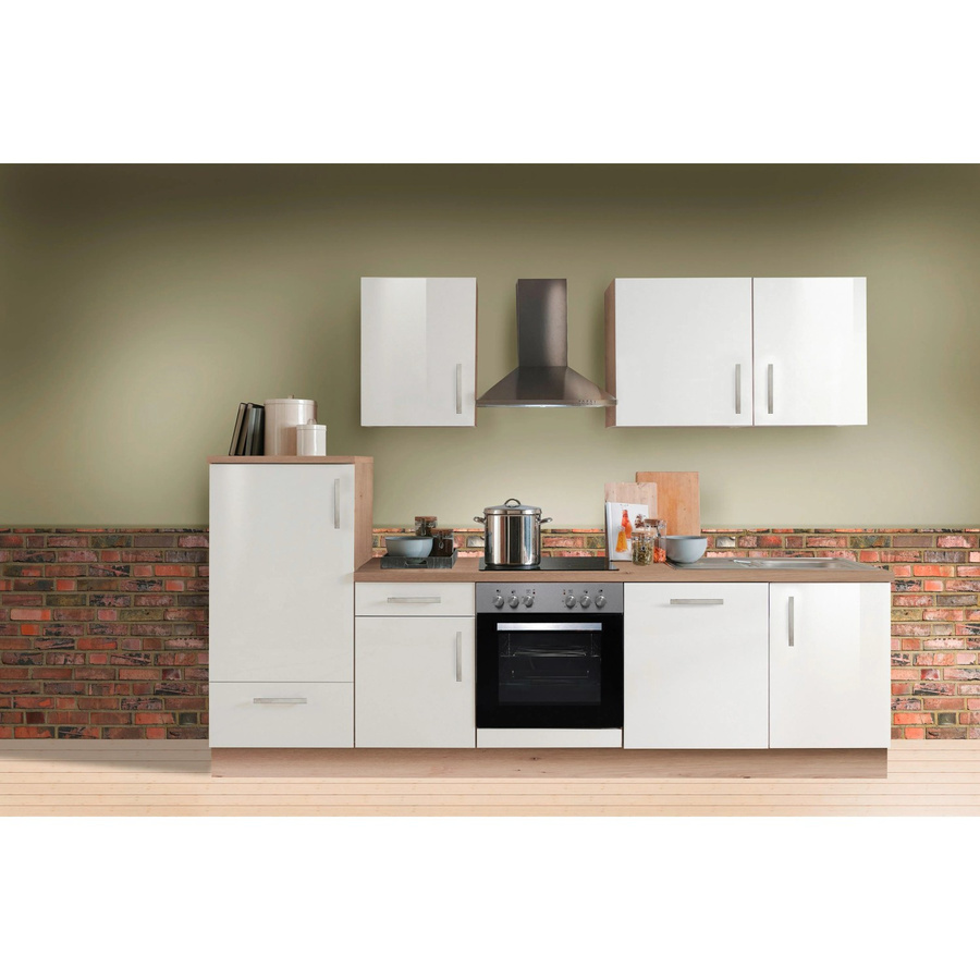 Menke Küchenzeile Artisan Premium in Weiß mit Artisan-Eiche Nachbildung, Breite: 280 cm, Tiefe: 60 cm - Bild 2