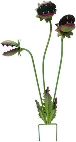 Zouxinwu Gartenstecker Venusfliegenfalle aus Metall in Grün, Höhe: 63,5 cm - Bild 1