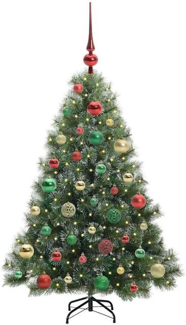 vidaXL Künstlicher Weihnachtsbaum in Grün mit 150 warmweißen LEDs, Höhe: 120 cm, aus PE und PVC - Bild 1