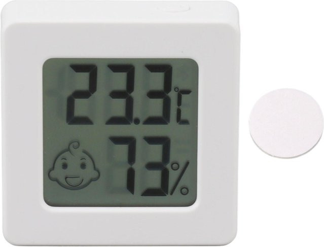 CosyHome Mini Digitales Hygrometer Thermometer in Weiß zur präzisen Temperatur- und Feuchtigkeitsmessung - Bild 1