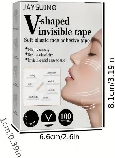 Sofort-Facelift-Aufkleberpflaster, 100 Stück, beige, für Gesicht und Augen - Bild 1