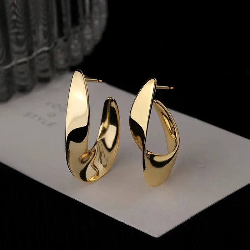 Huitan Creolen, Bicolor, Gold/Silber, Damen - Bild 2