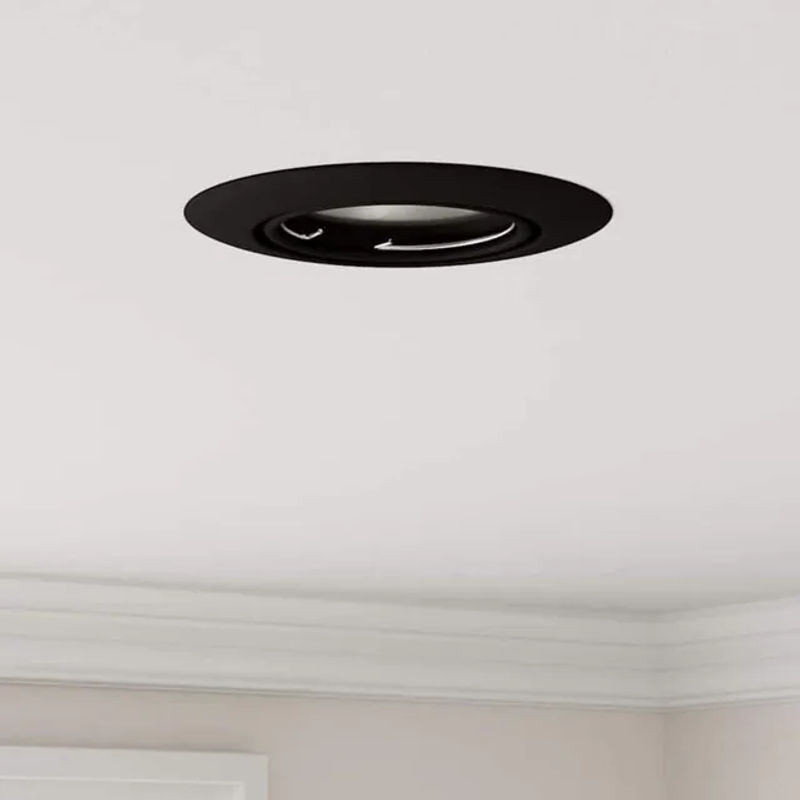Vidaxl Einbaustrahler Set aus Metall und Kunststoff in Schwarz, 6 Stück, Modernes Design - Bild 1