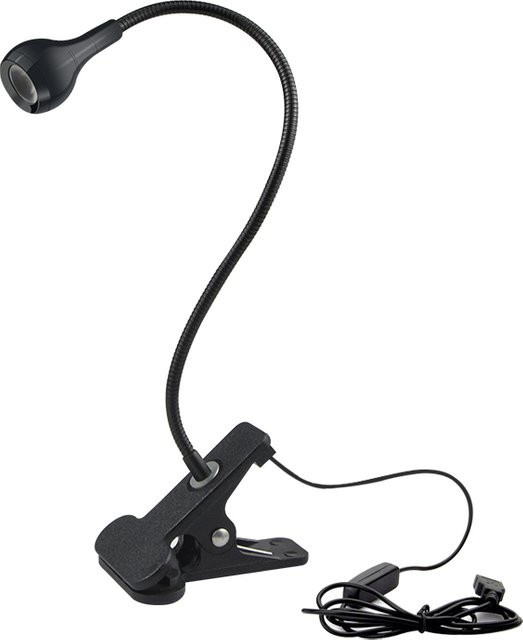 Lcamaw USB LED Nachtlicht und Tischlampe mit Druckschalter in Schwarz für Schlafzimmer und Home Office, warmweißes Licht, 1W - Bild 1