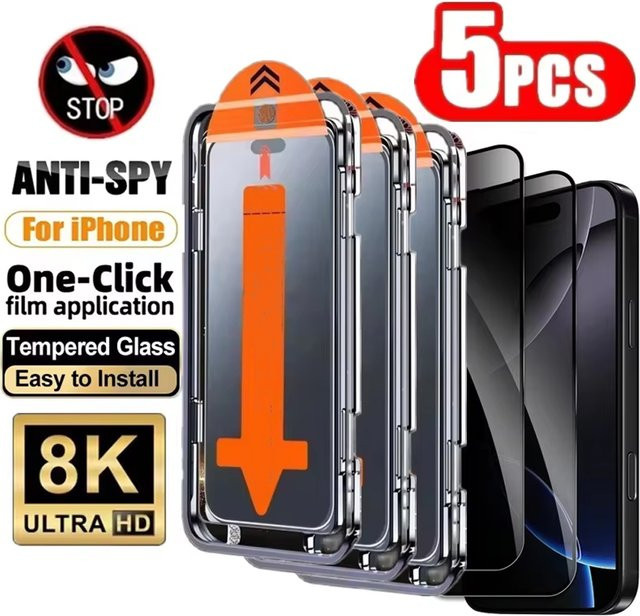 Xiaomi Sichtschutz-Displayschutz für Poco M7 F7 M6 Pro C75 X6 M4 X3 F3 X7 X5 F5 C65 M3 Pro C75 mit Installationswerkzeug, transparent - Bild 1