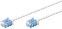 Goobay Cat.6a Patchkabel Slim U/UTP Ethernet LAN RJ45 Weiß, 1,0 m - Bild 1