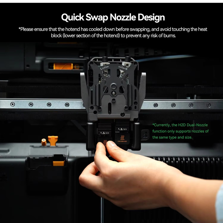 Bambu Lab Hochgeschwindigkeits-High-Flow-Hotend-Düse aus gehärtetem Stahl für FDM 3D-Drucker in 0,4 mm, 0,6 mm oder 0,8 mm - Bild 4