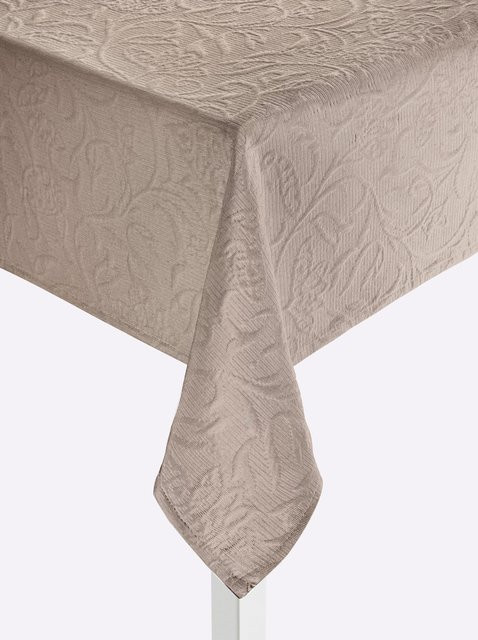 Bügelfreie Tischdecke Heine in Beige aus Baumwollmischung, Breite: 140 cm, Tiefe: 40 cm - Bild 1