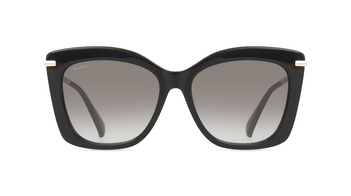Max Mara MM0101 Sonnenbrille Butterfly, Vollrand, Acetat, Unisex, schwarz - Bild 1