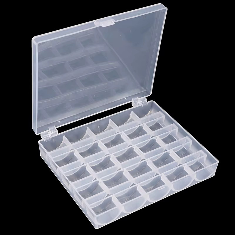 Transparente Kunststoff Spulenbox für Handwerk und Nähen, Tragbarer Organizer für 25/36 Spulen - Bild 4