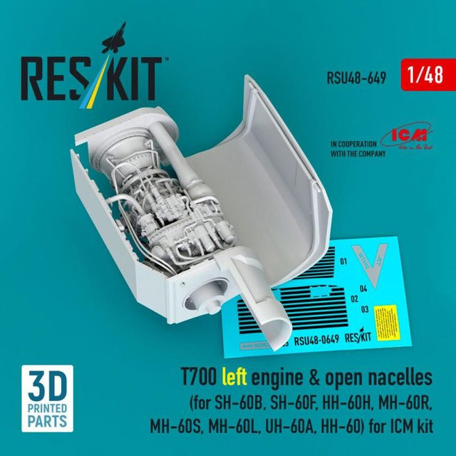 ICM T700 left engine & open nacelles, Fahrzeug, 1:48 - Bild 1