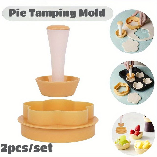 YOCITY 5-teiliges Gebäck-Teigstampfer-Set in Gelb mit Blumenformen aus Kunststoff für kreatives Backen und DIY-Kekse - Bild 1