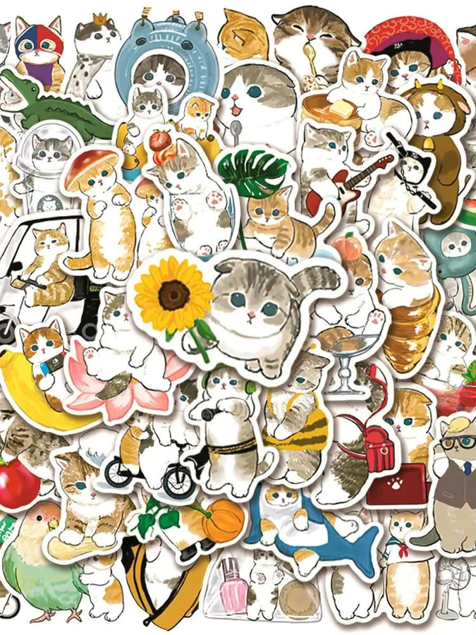 GOGOTU Cartoon Katzen Aufkleber, 50-teiliges Set - Bild 2