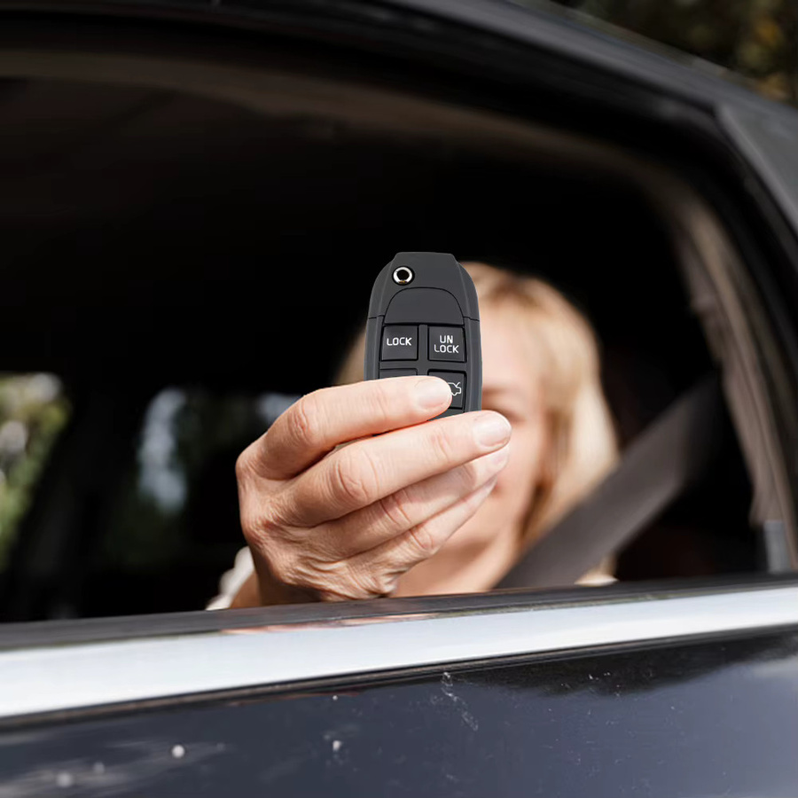 APWIKOGER Auto-Fernschlüsselgehäuse Ersatz, 5 Tasten, klappbares Schlüsselanhänger-Gehäuse, Schwarz, für Volvo S60 S80 V70 XC70 XC90 - Bild 5