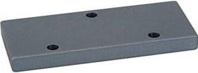 Riegler Abdeckplatte für Grundplatte G 3/8 mit Anschlussfläche G 1/4, grau - Bild 1