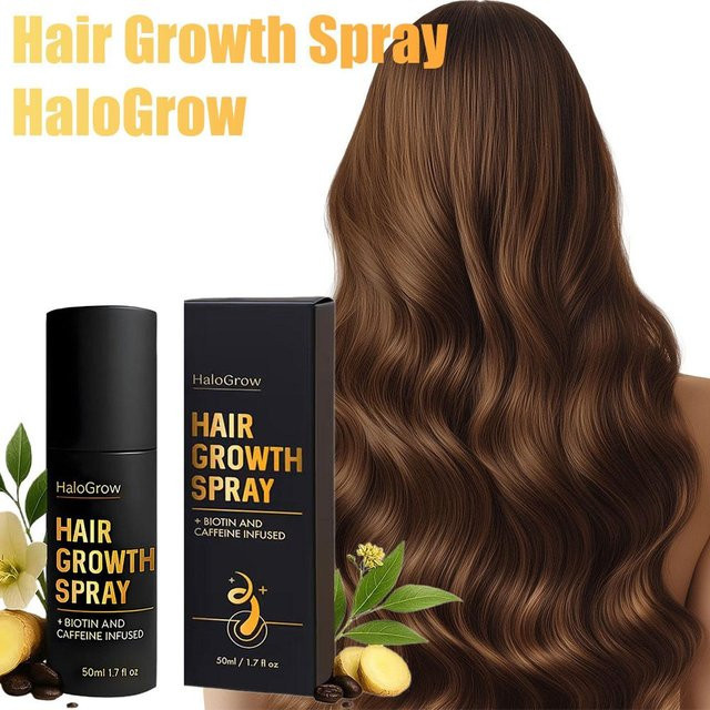 HaloGrow Haarwuchsspray, 50 ml, mit Biotin, Koffein und Ingwerwurzelextrakt - Bild 1