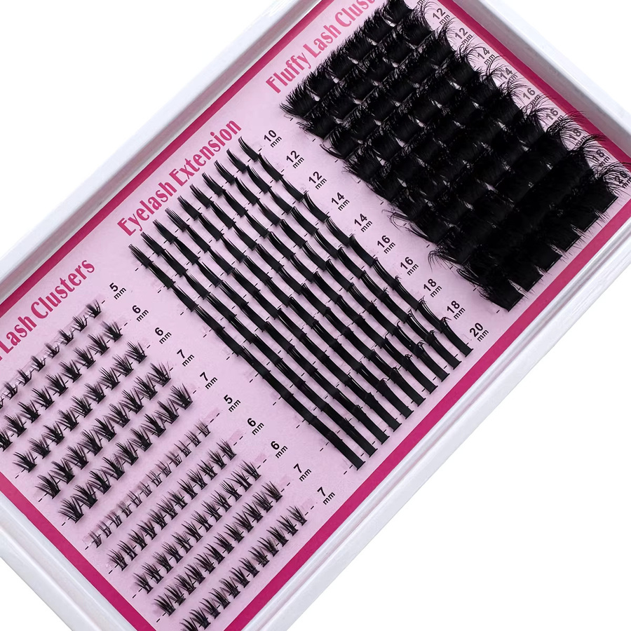 UMIRYAO Wimperncluster 4-in-1, Manga-Stil, 6–20 mm, wiederverwendbar - Bild 4
