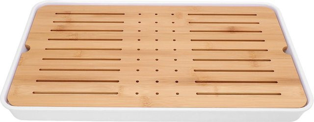 CosyHome Tee-Serviertablett mit Wasserspeicher-Ablauf für Kung-Fu-Tee, beige, B/T/H: 45 x 40 x 6 cm - Bild 1