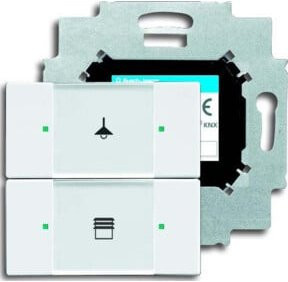 Busch-Jaeger Tastsensor 2fach mit Busankoppler in Weiß - Bild 1