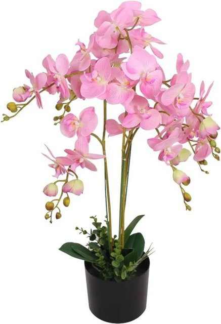 Künstliche Orchidee von furnicato in Rosa mit Topf, Höhe: 75 cm - Bild 1