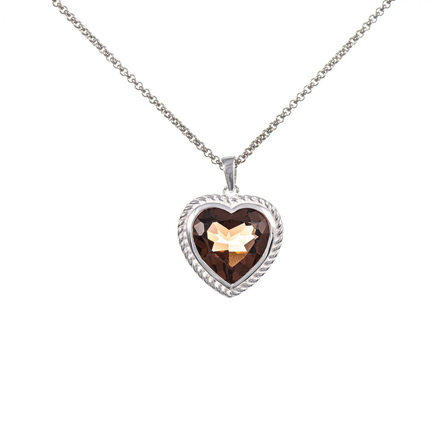 Dirndl Funkeln Anhänger Herz, 925 Silber, Zirkonia, Unisex - Bild 1