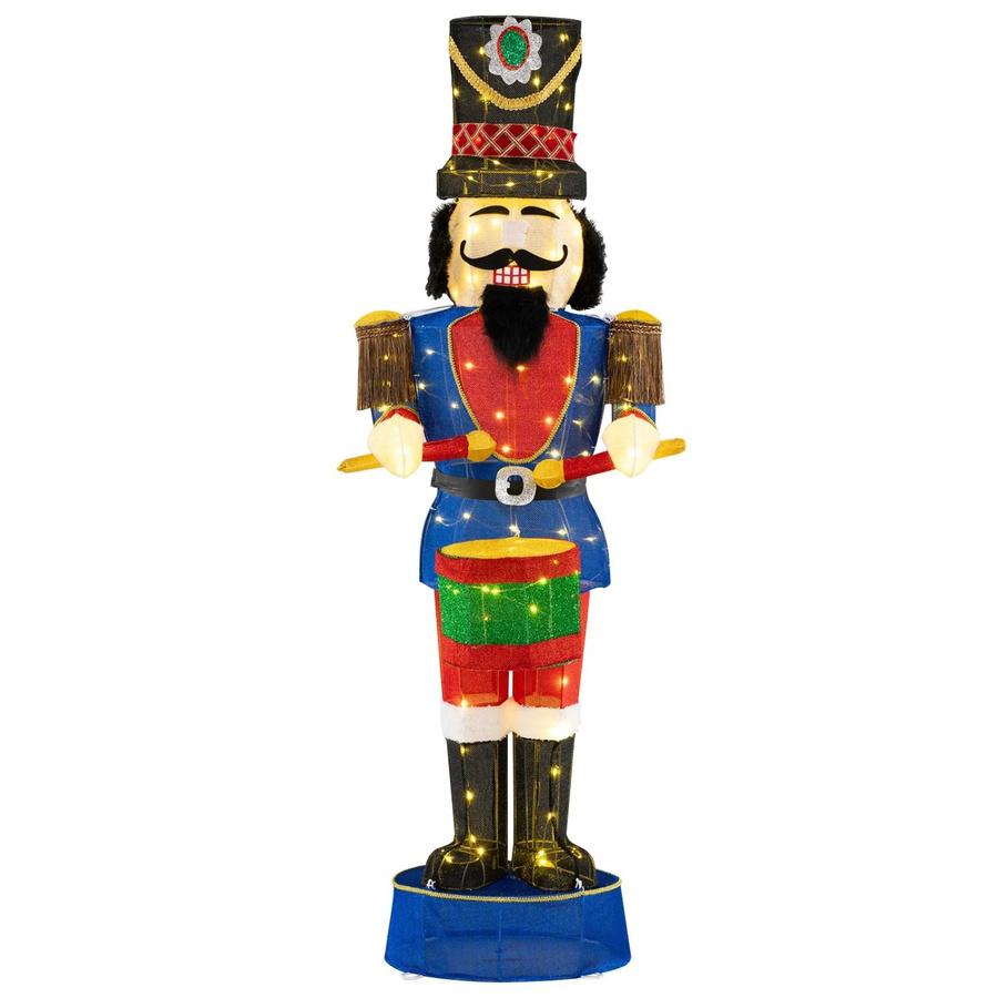 Costway Weihnachts-Nussknacker Figur XXL in Blau und Multicolour, Höhe: 185 cm - Bild 2