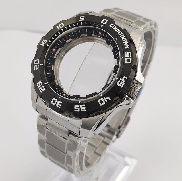 OUMASHI Uhrengehäuse Edelstahl, 44 mm, Silber - Bild 1